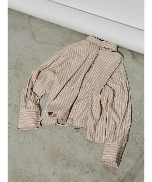 Htage(テージ)の「【Htage】スリットデザインストライプシャツ(シャツ/ブラウス・レディース・ブルー/ベージュ・FREE)」の17枚目の写真