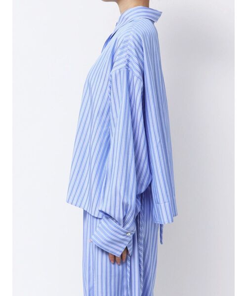 Htage(テージ)の「【Htage】スリットデザインストライプシャツ(シャツ/ブラウス・レディース・ブルー/ベージュ・FREE)」の19枚目の写真