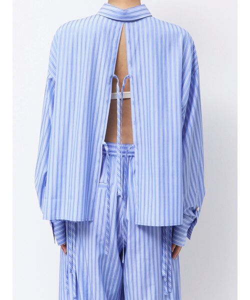 Htage(テージ)の「【Htage】スリットデザインストライプシャツ(シャツ/ブラウス・レディース・ブルー/ベージュ・FREE)」の20枚目の写真