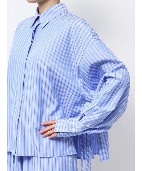 Htage(テージ)の「【Htage】スリットデザインストライプシャツ(シャツ/ブラウス・レディース・ブルー/ベージュ・FREE)」の22枚目の写真
