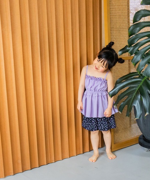 LOWRYS FARM（ローリーズファーム）の「フリルキャミセットＳＷＩＭ　323898（水着・キッズ・ブラック/アイボリー/パープル・110cm/120cm/130cm）」の3枚目の写真