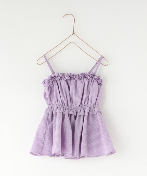 LOWRYS FARM（ローリーズファーム）の「フリルキャミセットＳＷＩＭ　323898（水着・キッズ・ブラック/アイボリー/パープル・110cm/120cm/130cm）」の12枚目の写真
