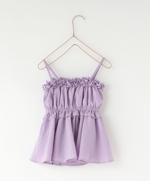 LOWRYS FARM（ローリーズファーム）の「フリルキャミセットＳＷＩＭ　323898（水着・キッズ・ブラック/アイボリー/パープル・110cm/120cm/130cm）」の8枚目の写真