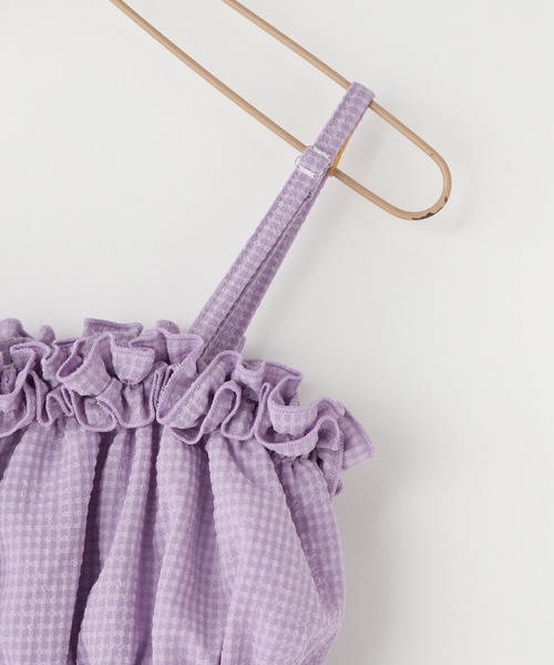 LOWRYS FARM（ローリーズファーム）の「フリルキャミセットＳＷＩＭ　323898（水着・キッズ・ブラック/アイボリー/パープル・110cm/120cm/130cm）」の6枚目の写真