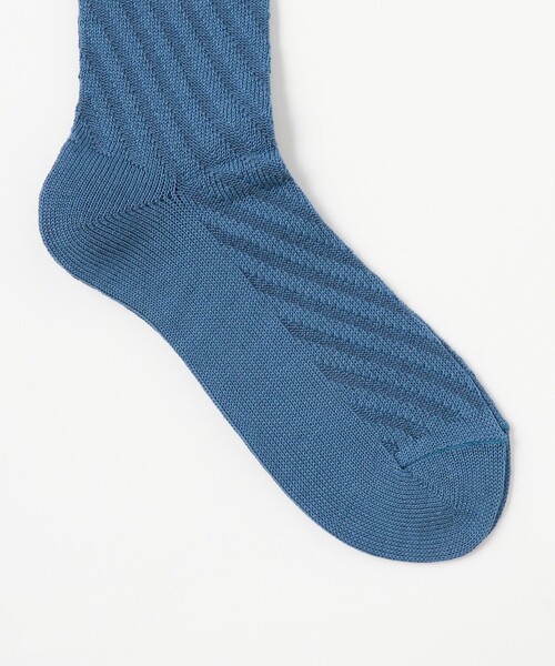 fennica(フェニカ)の「homspun / 斜めリブソックス 22~24cm(ソックス/靴下・レディース・グリーン/サックスブルー/ブラック・ONE SIZE)」の6枚目の写真