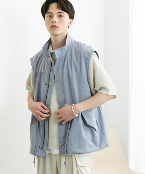 SENSE OF PLACE by URBAN RESEARCH（センスオブプレイスバイアーバンリサーチ）の「ルーズモッズベスト（ミリタリージャケット・メンズ・カーキ/チャコールグレー/ブルー・MEDIUM/LARGE）」の6枚目の写真