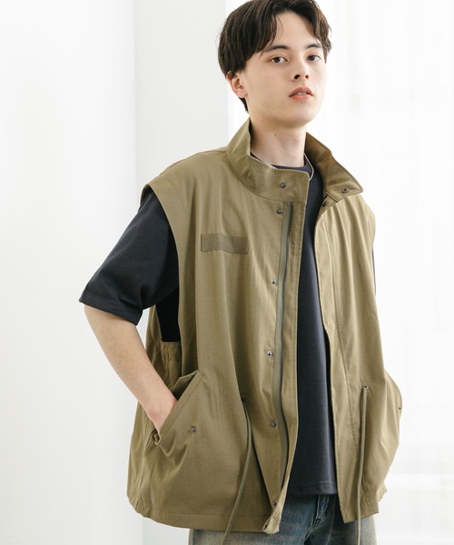 SENSE OF PLACE by URBAN RESEARCH（センスオブプレイスバイアーバンリサーチ）の「ルーズモッズベスト（ミリタリージャケット・メンズ・カーキ/チャコールグレー/ブルー・MEDIUM/LARGE）」の9枚目の写真