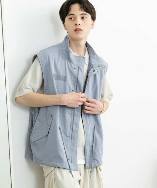 SENSE OF PLACE by URBAN RESEARCH（センスオブプレイスバイアーバンリサーチ）の「ルーズモッズベスト（ミリタリージャケット・メンズ・カーキ/チャコールグレー/ブルー・MEDIUM/LARGE）」の10枚目の写真