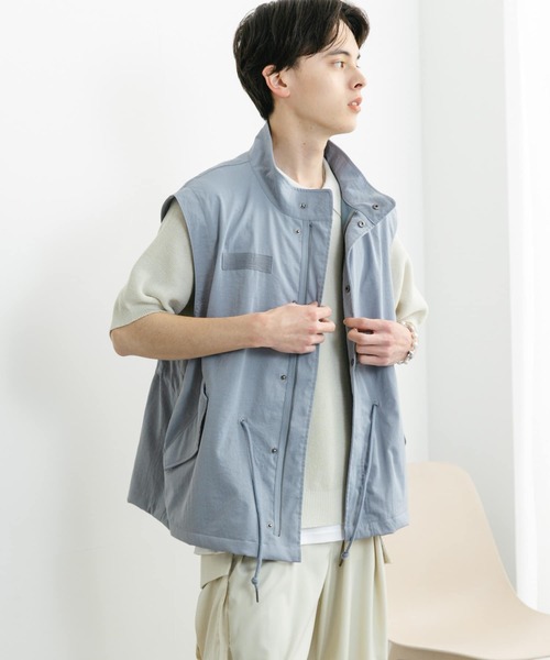 SENSE OF PLACE by URBAN RESEARCH（センスオブプレイスバイアーバンリサーチ）の「ルーズモッズベスト（ミリタリージャケット・メンズ・カーキ/チャコールグレー/ブルー・MEDIUM/LARGE）」の12枚目の写真