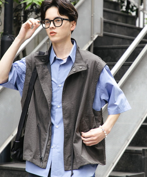 SENSE OF PLACE by URBAN RESEARCH（センスオブプレイスバイアーバンリサーチ）の「ルーズモッズベスト（ミリタリージャケット・メンズ・カーキ/チャコールグレー/ブルー・MEDIUM/LARGE）」の17枚目の写真