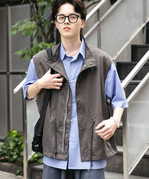 SENSE OF PLACE by URBAN RESEARCH（センスオブプレイスバイアーバンリサーチ）の「ルーズモッズベスト（ミリタリージャケット・メンズ・カーキ/チャコールグレー/ブルー・MEDIUM/LARGE）」の18枚目の写真