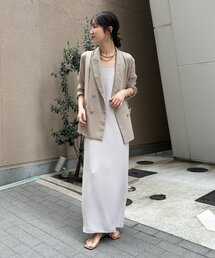 DouDou | 【REI @doudou_rei企画】細紐ストレッチジョーゼットキャミワンピース(ワンピース)