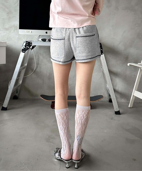 sedacle girl(セダクルガール)の「レースナンバリングホットパンツ(スウェットパンツ・レディース・グレー/ブラック・SMALL/MEDIUM)」の17枚目の写真