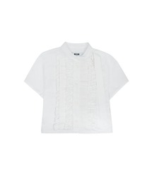MSGM（エムエスジーエム）の「フリルディテール ポプリンシャツ（シャツ/ブラウス）」