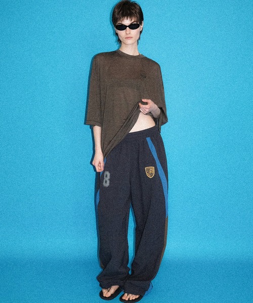 MASONPRINCE(メイソンプリンス)の「ルーズフィット エンブレムロゴ刺繍 トラックパンツ XXK4331【MASONPRINCE】(その他パンツ・メンズ・ネイビー/ホワイト・M/L/S/XL)」の3枚目の写真