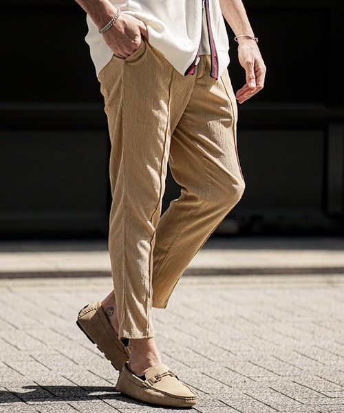 JOKER(ジョーカー)の「楊柳アンクルパンツ(ssq7840a)(その他パンツ・メンズ・グリーン/ブラック/ベージュ・S/M/L)」の1枚目の写真