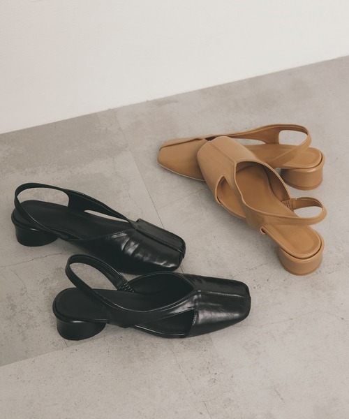 KBF（ケイビーエフ）の「アシンメトリーストラップパンプス（パンプス・レディース・ブラック/キャメル・36/37/38）」の16枚目の写真