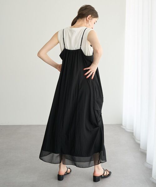 Editt by YECCA VECCA(エディットバイイェッカヴェッカ)の「【接触冷感】カーゴキャミワンピース(ワンピース・レディース・ブラック/カーキ・FREE)」の19枚目の写真