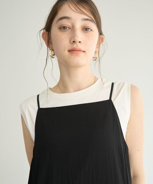 Editt by YECCA VECCA(エディットバイイェッカヴェッカ)の「【接触冷感】カーゴキャミワンピース(ワンピース・レディース・ブラック/カーキ・FREE)」の15枚目の写真