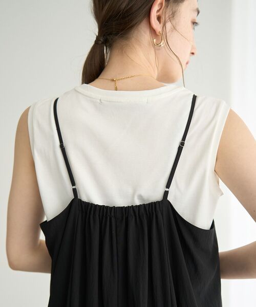 Editt by YECCA VECCA(エディットバイイェッカヴェッカ)の「【接触冷感】カーゴキャミワンピース(ワンピース・レディース・ブラック/カーキ・FREE)」の11枚目の写真