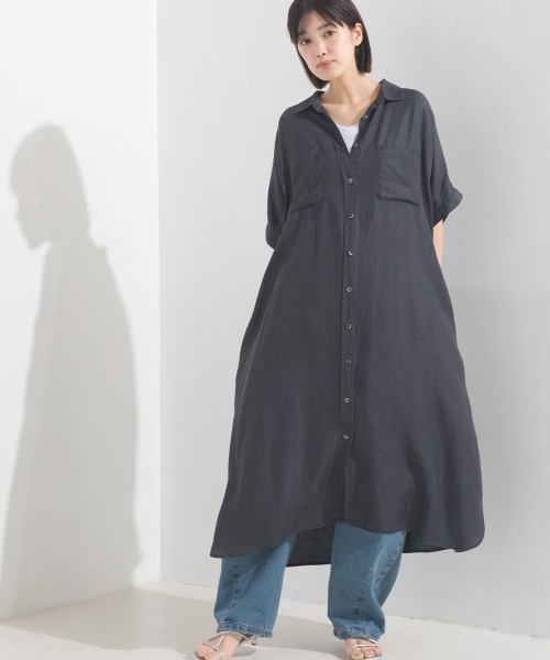 OMNES（オムネス）の「テンセルデニムワイドシルエットシャツ