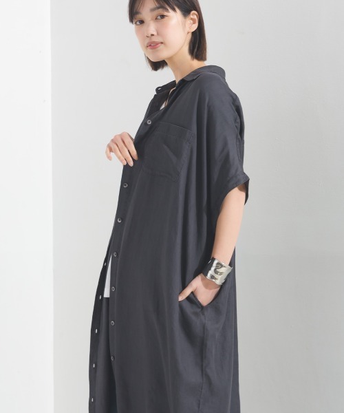 OMNES（オムネス）の「テンセルデニムワイドシルエットシャツ