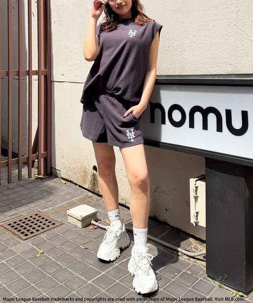 BACK TO THE FIELD（バック トゥー ザ フィールド）の「【MLB】サーマルショートパンツセットアップ（ワンピース・レディース・オフホワイト/ブラック/ブラウン・FREE）」の4枚目の写真