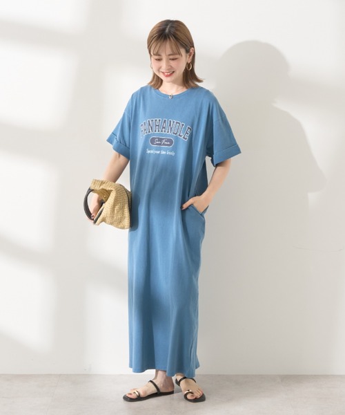 AMERICAN HOLIC（アメリカンホリック）の「PANHANDLE Tシャツワンピース（ワンピース・レディース・ピンク/モカ/チャコールグレー/ブルー系その他6・L/M）」の4枚目の写真