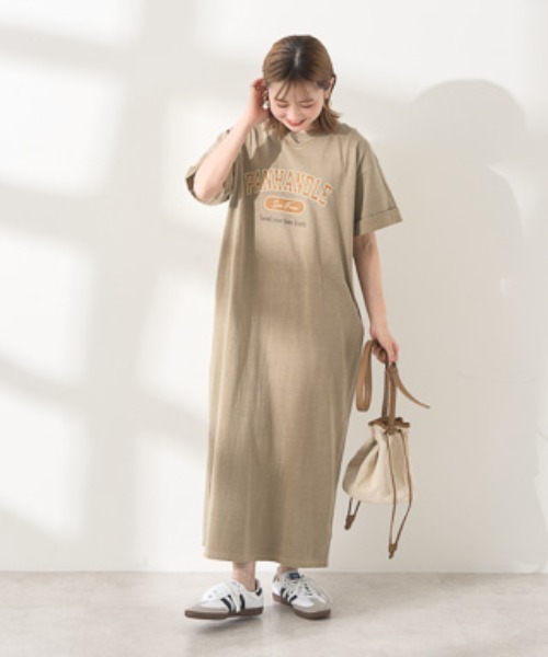 AMERICAN HOLIC（アメリカンホリック）の「PANHANDLE Tシャツワンピース（ワンピース・レディース・ピンク/モカ/チャコールグレー/ブルー系その他6・L/M）」の7枚目の写真