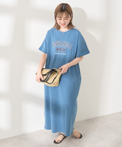 AMERICAN HOLIC（アメリカンホリック）の「PANHANDLE Tシャツワンピース（ワンピース・レディース・ピンク/モカ/チャコールグレー/ブルー系その他6・L/M）」の9枚目の写真
