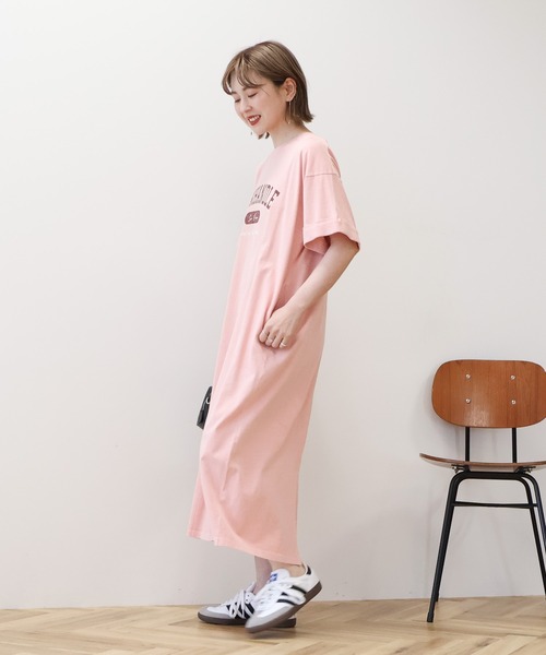 AMERICAN HOLIC（アメリカンホリック）の「PANHANDLE Tシャツワンピース（ワンピース・レディース・ピンク/モカ/チャコールグレー/ブルー系その他6・L/M）」の13枚目の写真