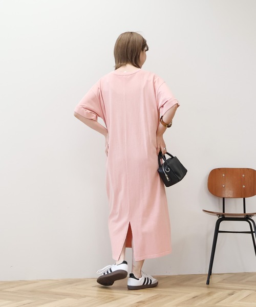 AMERICAN HOLIC（アメリカンホリック）の「PANHANDLE Tシャツワンピース（ワンピース・レディース・ピンク/モカ/チャコールグレー/ブルー系その他6・L/M）」の14枚目の写真