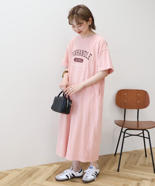 AMERICAN HOLIC（アメリカンホリック）の「PANHANDLE Tシャツワンピース（ワンピース・レディース・ピンク/モカ/チャコールグレー/ブルー系その他6・L/M）」の16枚目の写真