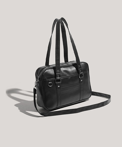 Chick(チック)の「Fake Leather Shoulder Bag School Bag スクールバッグ(ショルダーバッグ・レディース・ブラック・FREE)」の6枚目の写真