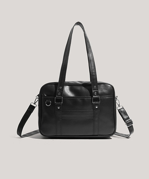 Chick(チック)の「Fake Leather Shoulder Bag School Bag スクールバッグ(ショルダーバッグ・レディース・ブラック・FREE)」の5枚目の写真