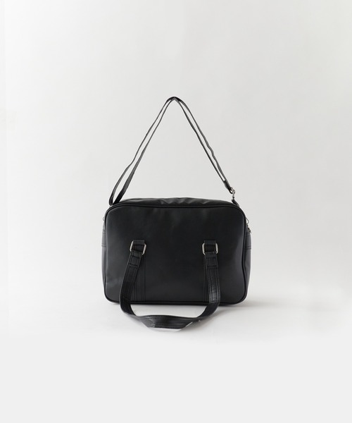 Chick(チック)の「Fake Leather Shoulder Bag School Bag スクールバッグ(ショルダーバッグ・レディース・ブラック・FREE)」の13枚目の写真