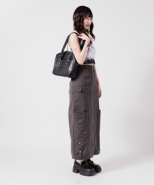 Chick(チック)の「Fake Leather Shoulder Bag School Bag スクールバッグ(ショルダーバッグ・レディース・ブラック・FREE)」の10枚目の写真