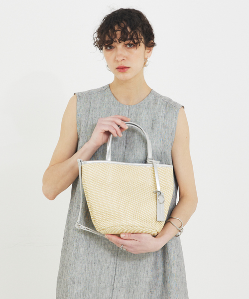 soeur(スール)の「●SOEUR/カゴバケツトート(かごバッグ・レディース・ゴールド/シルバー/ブラック・フリー)」の5枚目の写真