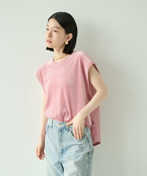 Shelly island（シェリーアイランド）の「シアーフロッキーオーバータンクトップ（タンクトップ・レディース・チャコールグレー/ブラック/ホワイト/ピンク・FREE）」の5枚目の写真