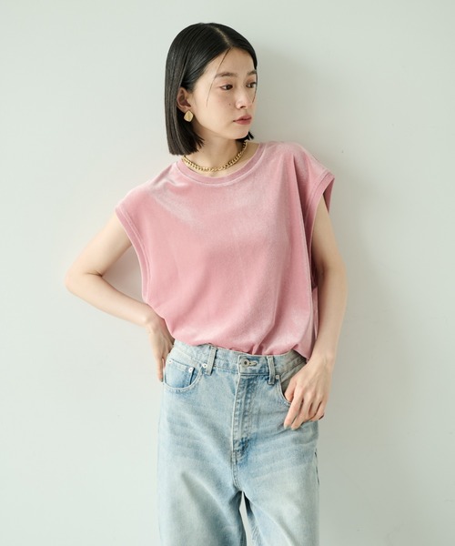 Shelly island（シェリーアイランド）の「シアーフロッキーオーバータンクトップ（タンクトップ・レディース・チャコールグレー/ブラック/ホワイト/ピンク・FREE）」の7枚目の写真