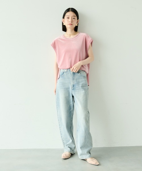 Shelly island（シェリーアイランド）の「シアーフロッキーオーバータンクトップ（タンクトップ・レディース・チャコールグレー/ブラック/ホワイト/ピンク・FREE）」の13枚目の写真