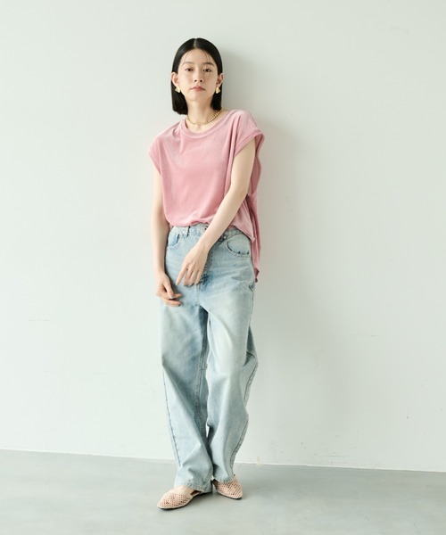 Shelly island（シェリーアイランド）の「シアーフロッキーオーバータンクトップ（タンクトップ・レディース・チャコールグレー/ブラック/ホワイト/ピンク・FREE）」の15枚目の写真