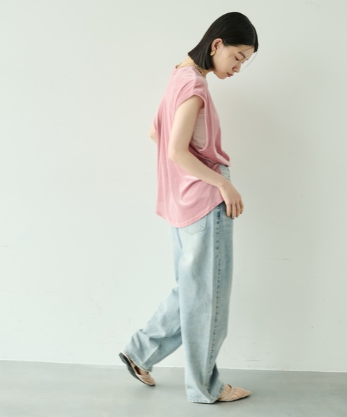 Shelly island（シェリーアイランド）の「シアーフロッキーオーバータンクトップ（タンクトップ・レディース・チャコールグレー/ブラック/ホワイト/ピンク・FREE）」の16枚目の写真