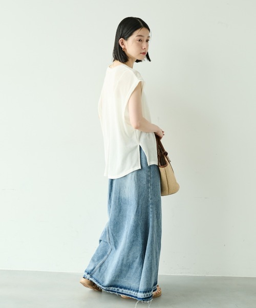 Shelly island（シェリーアイランド）の「シアーフロッキーオーバータンクトップ（タンクトップ・レディース・チャコールグレー/ブラック/ホワイト/ピンク・FREE）」の18枚目の写真