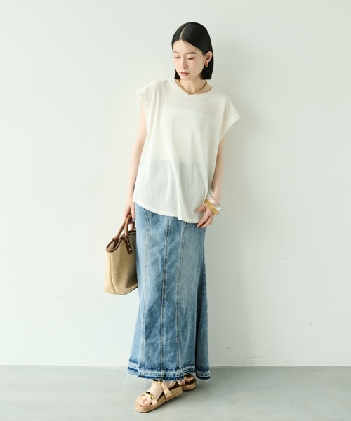 Shelly island（シェリーアイランド）の「シアーフロッキーオーバータンクトップ（タンクトップ・レディース・チャコールグレー/ブラック/ホワイト/ピンク・FREE）」の19枚目の写真