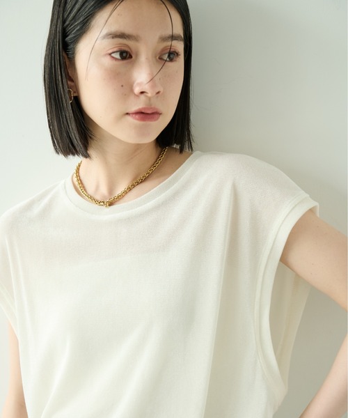 Shelly island（シェリーアイランド）の「シアーフロッキーオーバータンクトップ（タンクトップ・レディース・チャコールグレー/ブラック/ホワイト/ピンク・FREE）」の17枚目の写真