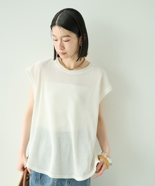 Shelly island（シェリーアイランド）の「シアーフロッキーオーバータンクトップ（タンクトップ・レディース・チャコールグレー/ブラック/ホワイト/ピンク・FREE）」の22枚目の写真