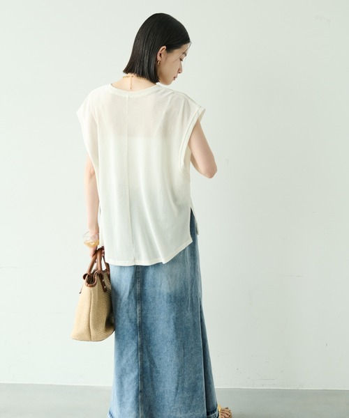 Shelly island（シェリーアイランド）の「シアーフロッキーオーバータンクトップ（タンクトップ・レディース・チャコールグレー/ブラック/ホワイト/ピンク・FREE）」の21枚目の写真