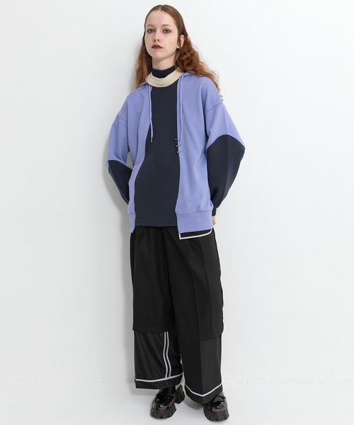 AULA AILA(アウラアイラ)の「デコラティブフード(パーカー・レディース・ホワイト/ブラック/ラベンダー・0)」の16枚目の写真