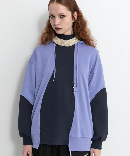 AULA AILA(アウラアイラ)の「デコラティブフード(パーカー・レディース・ホワイト/ブラック/ラベンダー・0)」の17枚目の写真